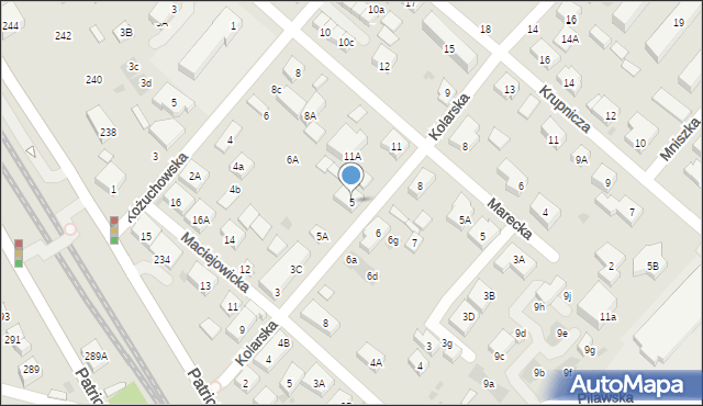 Warszawa, Kolarska, 5, mapa Warszawy