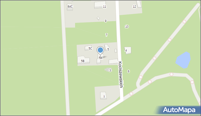 Warszawa, Kociszewskich, 5A, mapa Warszawy