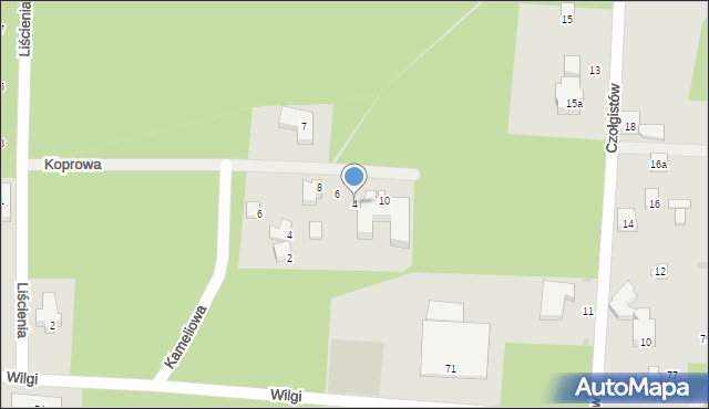 Warszawa, Koprowa, 4, mapa Warszawy