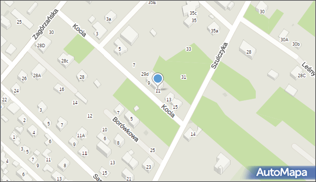 Warszawa, Kocia, 11, mapa Warszawy