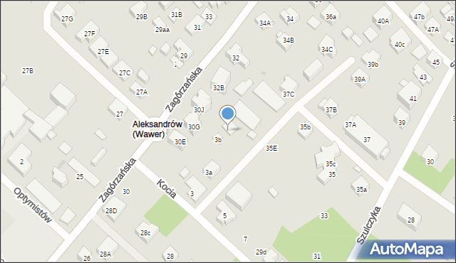 Warszawa, Kocia, 3c, mapa Warszawy