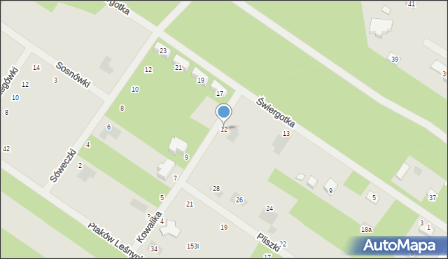 Warszawa, Kowalika, 12, mapa Warszawy