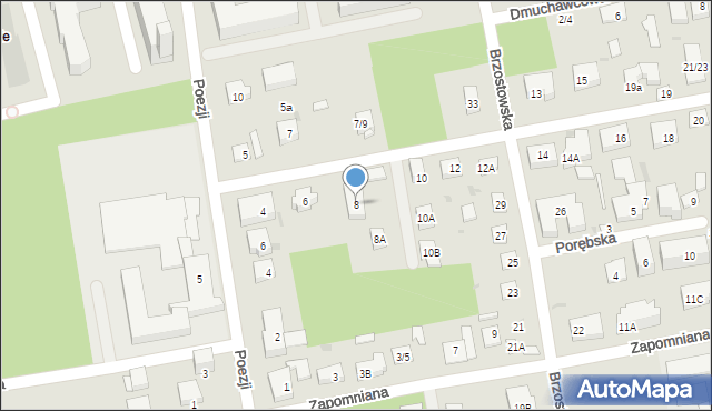 Warszawa, Kosodrzewiny, 8, mapa Warszawy