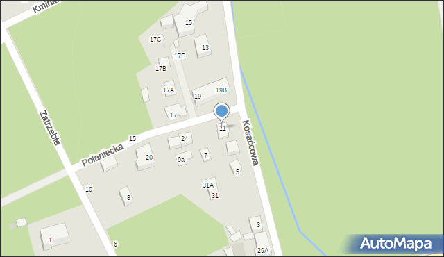 Warszawa, Kosaćcowa, 11, mapa Warszawy