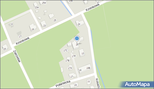 Warszawa, Kosaćcowa, 15, mapa Warszawy