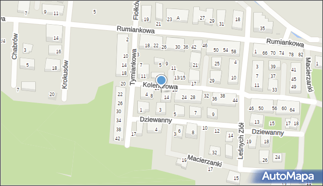 Warszawa, Kolendrowa, 12, mapa Warszawy