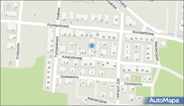 Warszawa, Kolendrowa, 19, mapa Warszawy