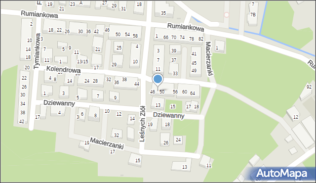 Warszawa, Kolendrowa, 48, mapa Warszawy