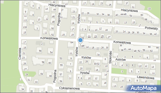 Warszawa, Konwaliowa, 8, mapa Warszawy