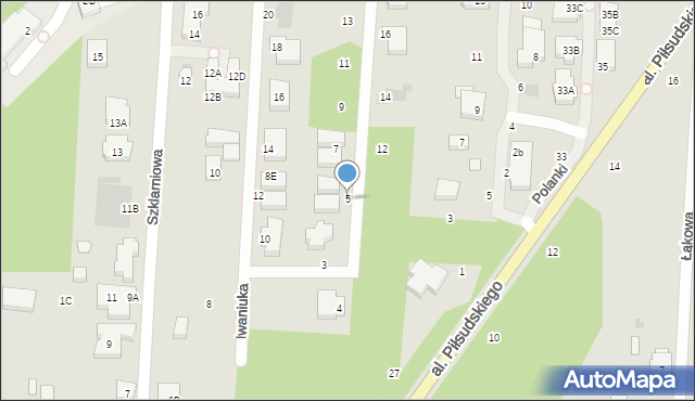 Warszawa, Korzeniowa, 5, mapa Warszawy