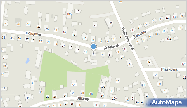 Wasilków, Kolejowa, 9, mapa Wasilków
