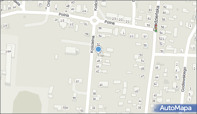 Wasilków, Kościelna, 48, mapa Wasilków