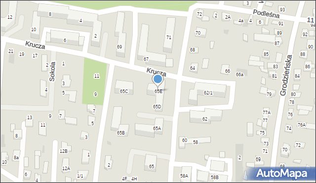 Wasilków, Kościelna, 65E, mapa Wasilków