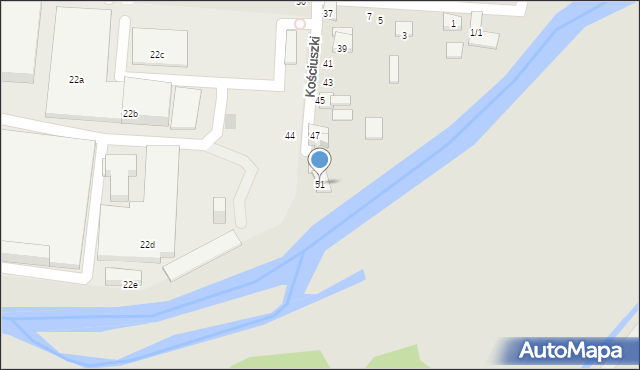Wasilków, Kościuszki Tadeusza, gen., 51, mapa Wasilków