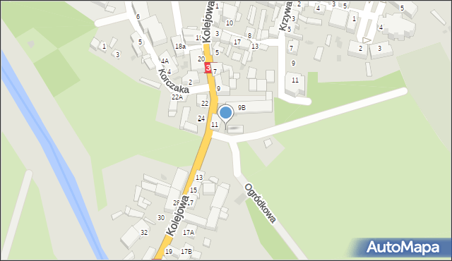 Wąsosz, Kolejowa, 11A, mapa Wąsosz