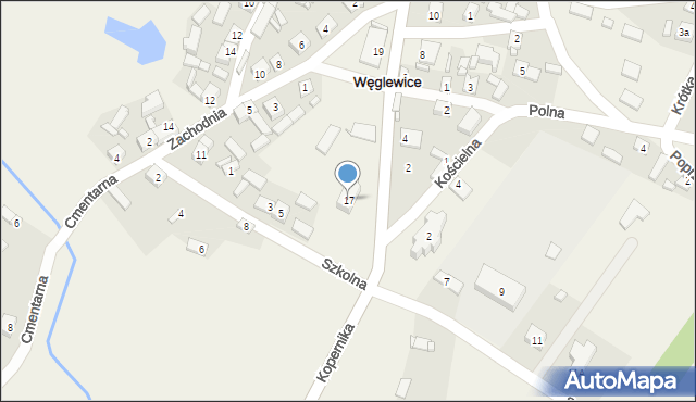 Węglewice, Kopernika Mikołaja, 17, mapa Węglewice