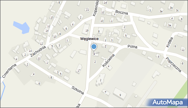 Węglewice, Kopernika Mikołaja, 4, mapa Węglewice