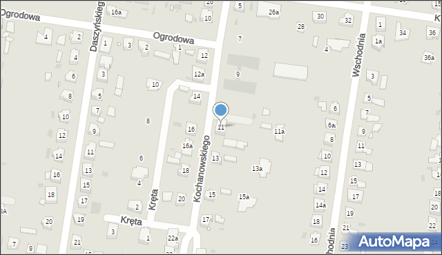 Węgliniec, Kochanowskiego Jana, 11, mapa Węgliniec