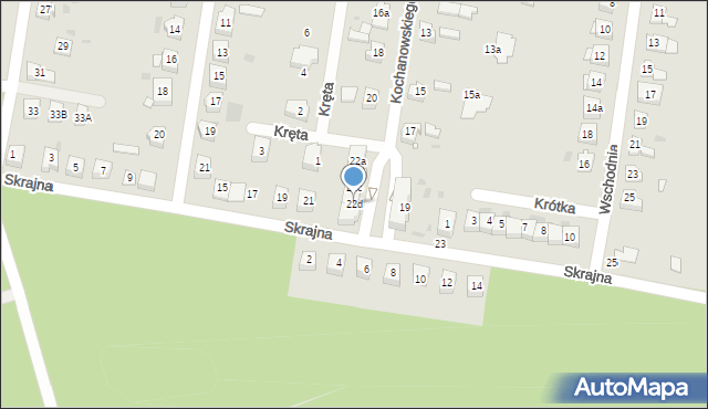 Węgliniec, Kochanowskiego Jana, 22d, mapa Węgliniec