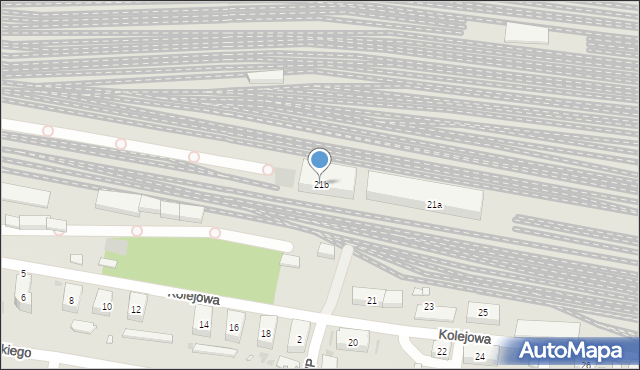 Węgliniec, Kolejowa, 21b, mapa Węgliniec