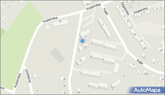 Węgorzewo, Kopernika Mikołaja, 13, mapa Węgorzewo