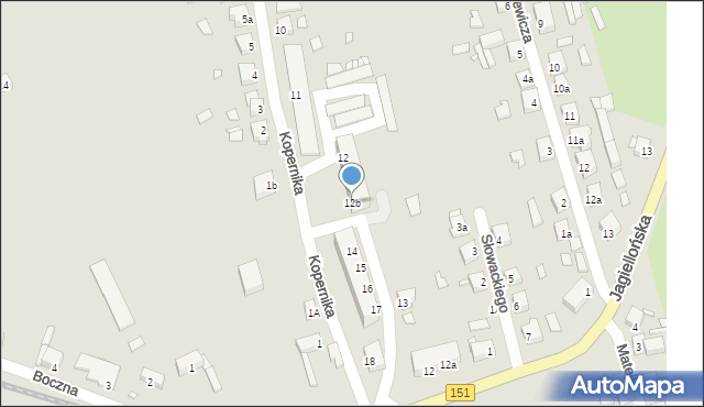 Węgorzyno, Kopernika Mikołaja, 12b, mapa Węgorzyno