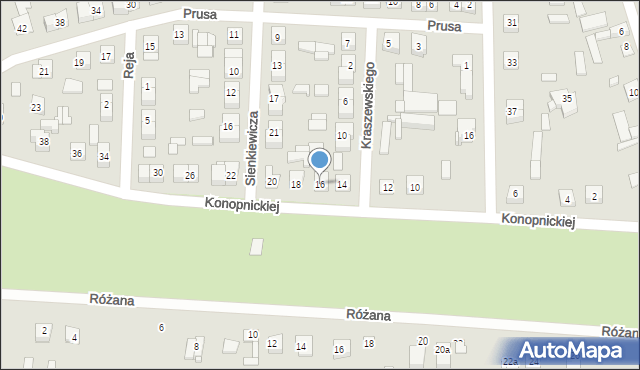 Węgrów, Konopnickiej Marii, 16, mapa Węgrów