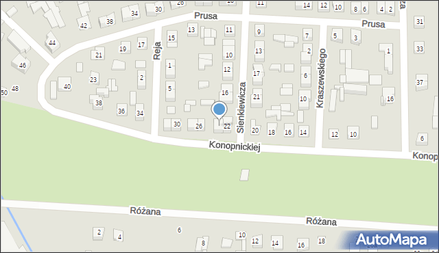 Węgrów, Konopnickiej Marii, 24, mapa Węgrów