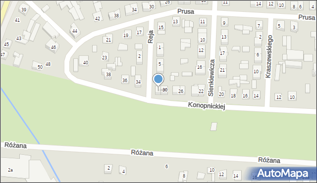 Węgrów, Konopnickiej Marii, 32, mapa Węgrów