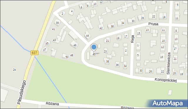 Węgrów, Konopnickiej Marii, 40, mapa Węgrów