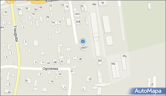 Węgrów, Kościuszki Tadeusza, gen., 80D, mapa Węgrów