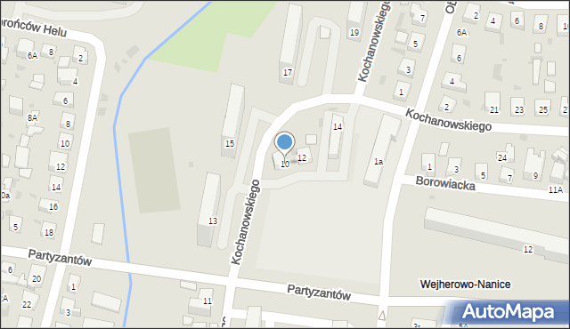 Wejherowo, Kochanowskiego Jana, 10, mapa Wejherowo