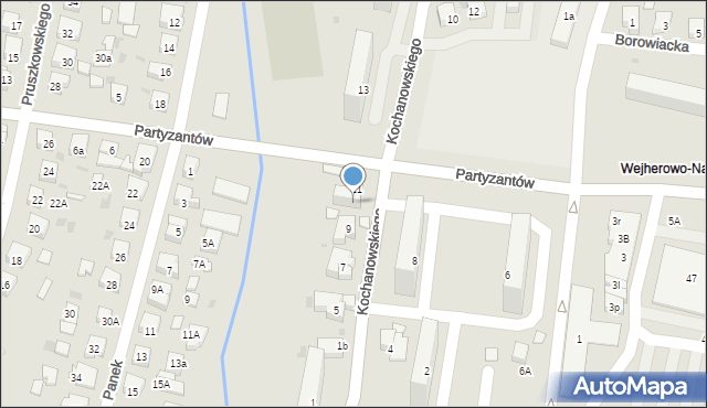 Wejherowo, Kochanowskiego Jana, 11A, mapa Wejherowo