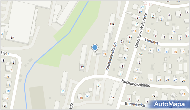 Wejherowo, Kochanowskiego Jana, 17b, mapa Wejherowo