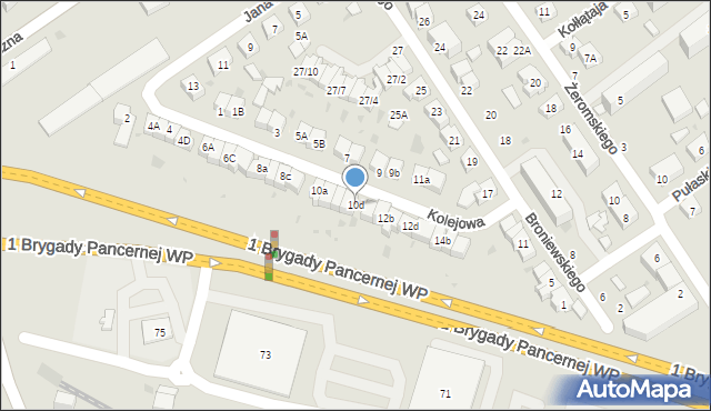 Wejherowo, Kolejowa, 10d, mapa Wejherowo