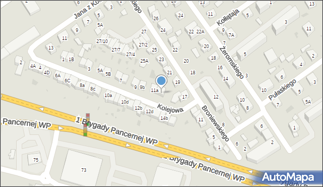 Wejherowo, Kolejowa, 11b, mapa Wejherowo