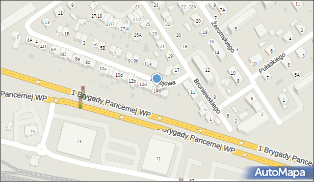 Wejherowo, Kolejowa, 14b, mapa Wejherowo