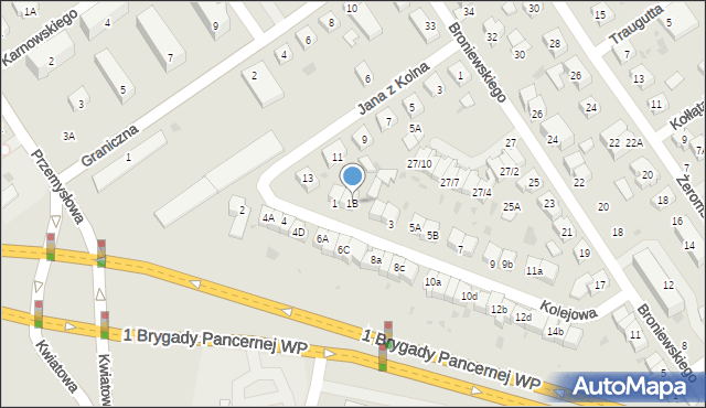 Wejherowo, Kolejowa, 1B, mapa Wejherowo