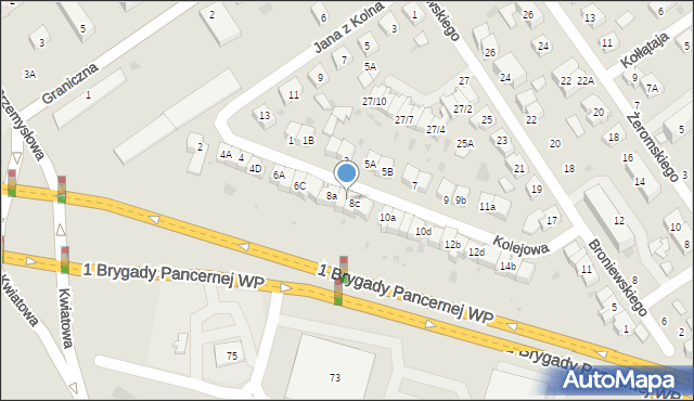 Wejherowo, Kolejowa, 8b, mapa Wejherowo