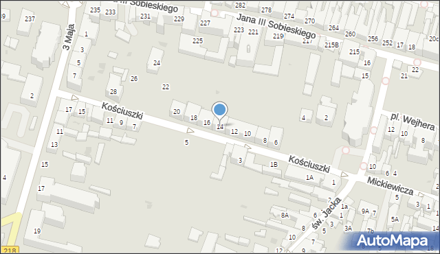 Wejherowo, Kościuszki Tadeusza, gen., 14, mapa Wejherowo