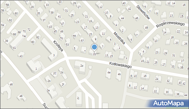 Wejherowo, Kotłowskiego Jana, 11, mapa Wejherowo