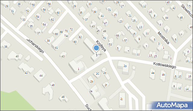 Wejherowo, Kotłowskiego Jana, 3, mapa Wejherowo