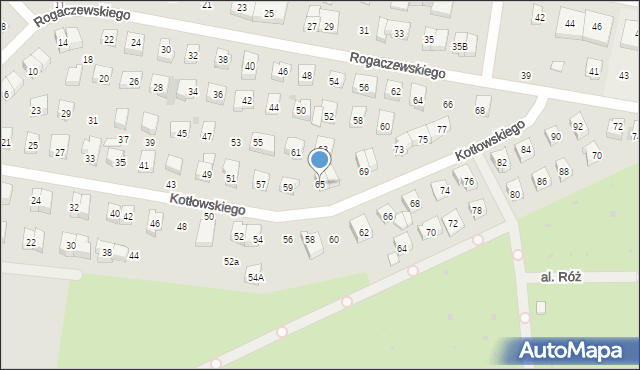 Wejherowo, Kotłowskiego Jana, 65, mapa Wejherowo