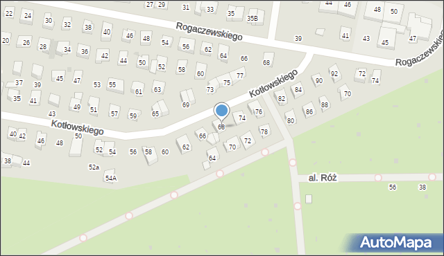 Wejherowo, Kotłowskiego Jana, 68, mapa Wejherowo