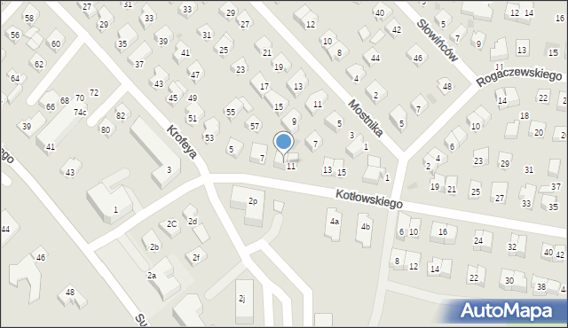 Wejherowo, Kotłowskiego Jana, 9, mapa Wejherowo