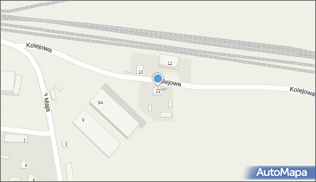 Werbkowice, Kolejowa, 11, mapa Werbkowice