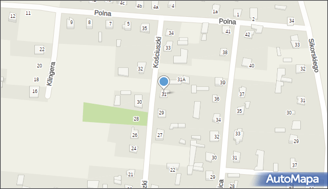 Werbkowice, Kościuszki Tadeusza, gen., 31, mapa Werbkowice