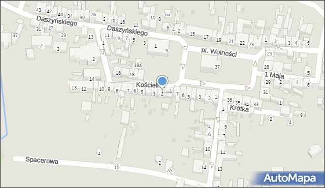 Wiązów, Kościelna, 2, mapa Wiązów