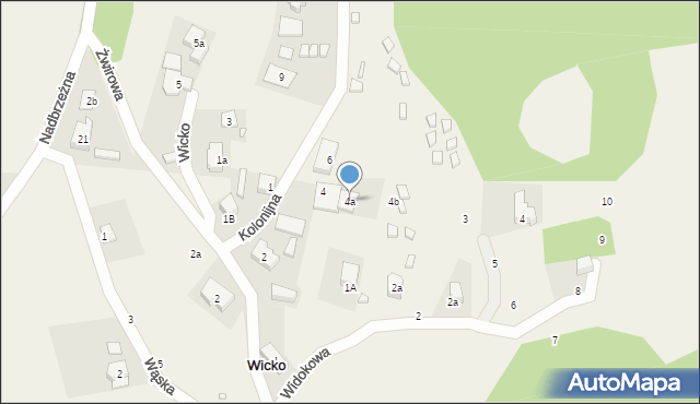 Wicko, Kolonijna, 4a, mapa Wicko