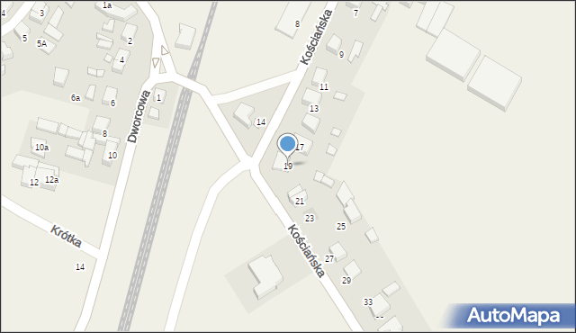 Widziszewo, Kościańska, 19, mapa Widziszewo